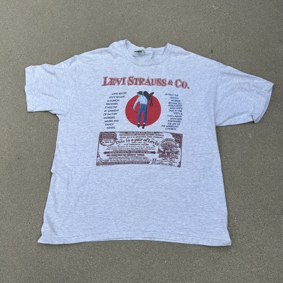 Vintage Levi’s Rare Cowboy Shirt Size XL made in USA | Single stitch Tee - Picture 1 of 3